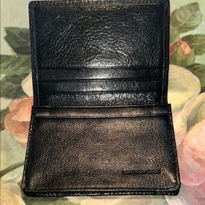 Elegant Black Leather Card Holder